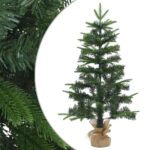 vidaXL Mini vianočný stromček 60 cm PVC a PE Zelená – Obrázok 2