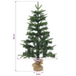 vidaXL Mini vianočný stromček 60 cm PVC a PE Zelená – Obrázok 5