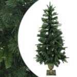 vidaXL Mini vianočný stromček 120 cm PVC a PE Zelená – Obrázok 2