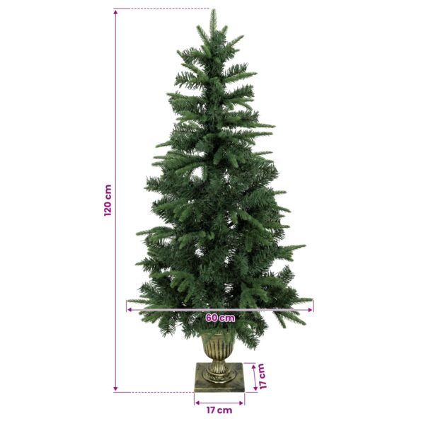 vidaXL Mini vianočný stromček 120 cm PVC a PE Zelená – Obrázok 5