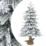 vidaXL Mini vianočný stromček 45 cm PVC a PE Zelená a biela – Obrázok 2