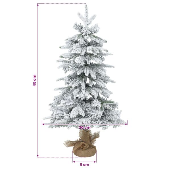 vidaXL Mini vianočný stromček 45 cm PVC a PE Zelená a biela – Obrázok 5