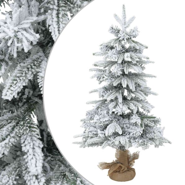 vidaXL Mini vianočný stromček 60 cm PVC a PE Zelená a biela – Obrázok 2