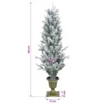 vidaXL Mini vianočný stromček 120 cm PVC a PE Zelená a biela – Obrázok 5