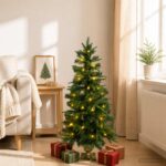 vidaXL Mini vianočný stromček 120 cm 100 LED Teplá biela PVC a PE