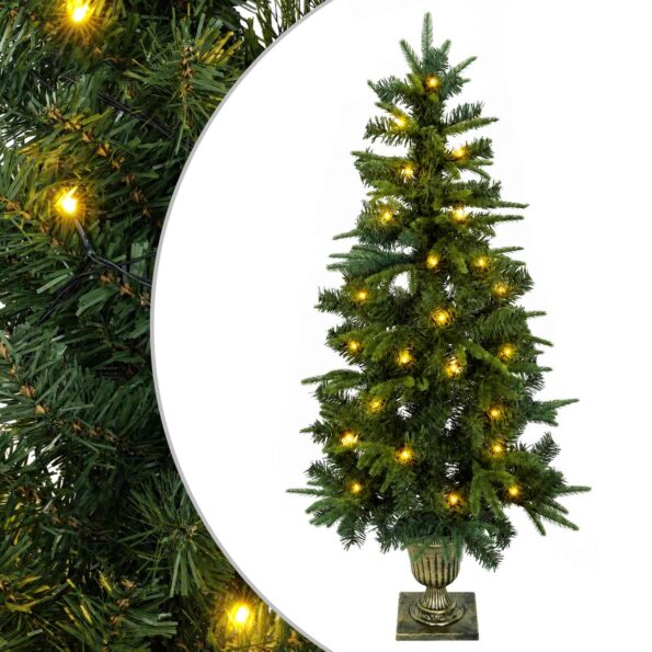 vidaXL Mini vianočný stromček 120 cm 100 LED Teplá biela PVC a PE – Obrázok 2