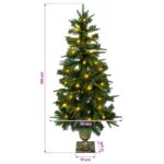 vidaXL Mini vianočný stromček 120 cm 100 LED Teplá biela PVC a PE – Obrázok 8