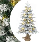 vidaXL Mini vianočný stromček 45 cm 25 LED Teplá biela PVC a PE – Obrázok 2