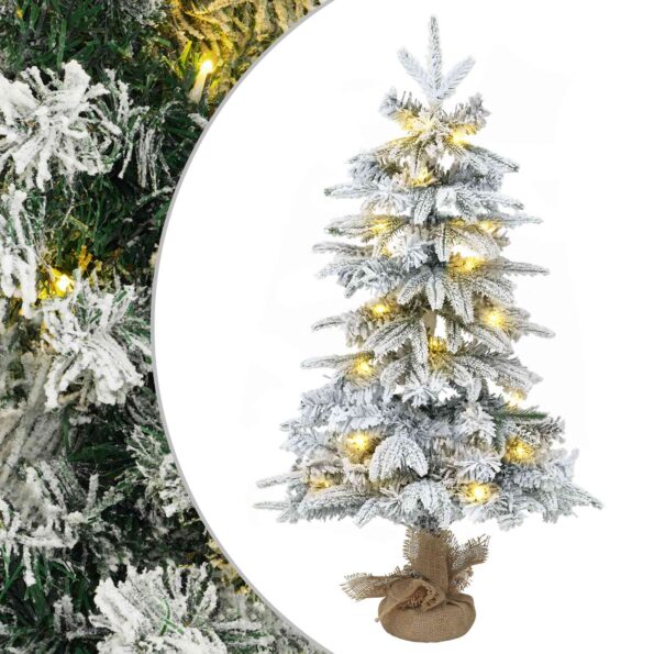 vidaXL Mini vianočný stromček 45 cm 25 LED Teplá biela PVC a PE – Obrázok 2