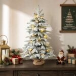 vidaXL Mini vianočný stromček 45 cm 25 LED Teplá biela PVC a PE – Obrázok 3