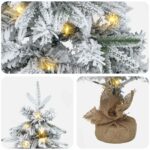 vidaXL Mini vianočný stromček 45 cm 25 LED Teplá biela PVC a PE – Obrázok 6