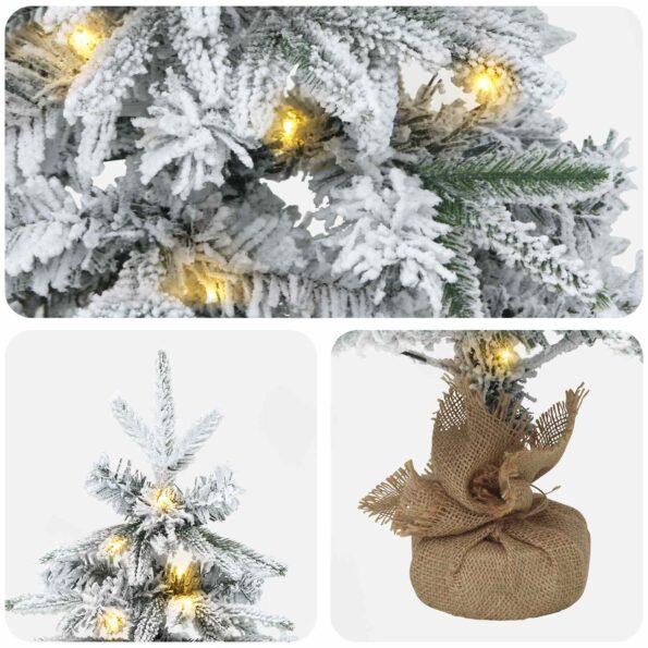 vidaXL Mini vianočný stromček 45 cm 25 LED Teplá biela PVC a PE – Obrázok 6
