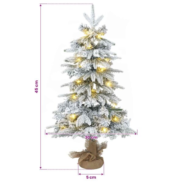 vidaXL Mini vianočný stromček 45 cm 25 LED Teplá biela PVC a PE – Obrázok 8