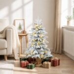 vidaXL Mini vianočný stromček 90 cm 50 LED Teplá biela PVC a PE – Obrázok 3