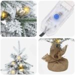vidaXL Mini vianočný stromček 90 cm 50 LED Teplá biela PVC a PE – Obrázok 6