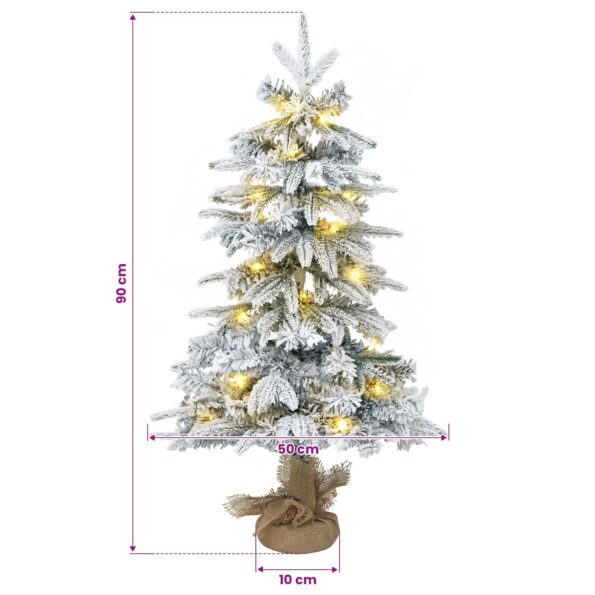 vidaXL Mini vianočný stromček 90 cm 50 LED Teplá biela PVC a PE – Obrázok 7
