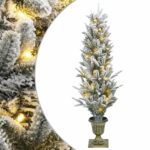 vidaXL Mini vianočný stromček 120 cm 100 LED Teplá biela PVC a PE – Obrázok 2