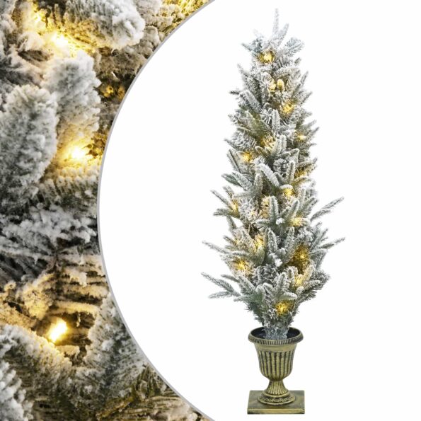 vidaXL Mini vianočný stromček 120 cm 100 LED Teplá biela PVC a PE – Obrázok 2