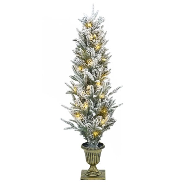 vidaXL Mini vianočný stromček 120 cm 100 LED Teplá biela PVC a PE – Obrázok 4