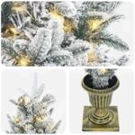 vidaXL Mini vianočný stromček 120 cm 100 LED Teplá biela PVC a PE – Obrázok 6