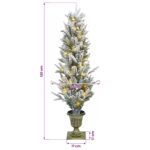 vidaXL Mini vianočný stromček 120 cm 100 LED Teplá biela PVC a PE – Obrázok 8