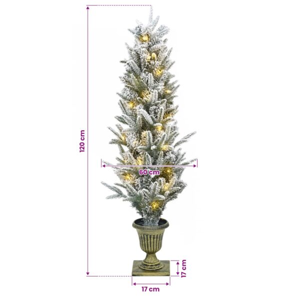 vidaXL Mini vianočný stromček 120 cm 100 LED Teplá biela PVC a PE – Obrázok 8