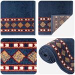 vidaXL Behúň na koberce FLORNES Tkaný Modrá 80 x 350 cm PP 7 mm – Obrázok 3