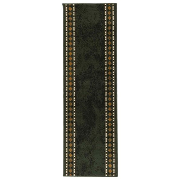 vidaXL Behúň na koberce FLORNES Tkaný Zelená 67 x 200 cm PP 7 mm – Obrázok 2
