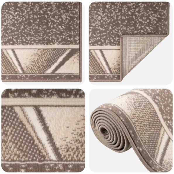 vidaXL Behúň na koberce FLORNES Tkaný Sivohnedá 67 x 200 cm PP 7 mm – Obrázok 3