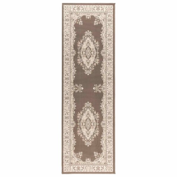vidaXL Behúň na koberce FLORNES Tkaný Sivohnedá 100 x 400 cm PP 7 mm – Obrázok 2
