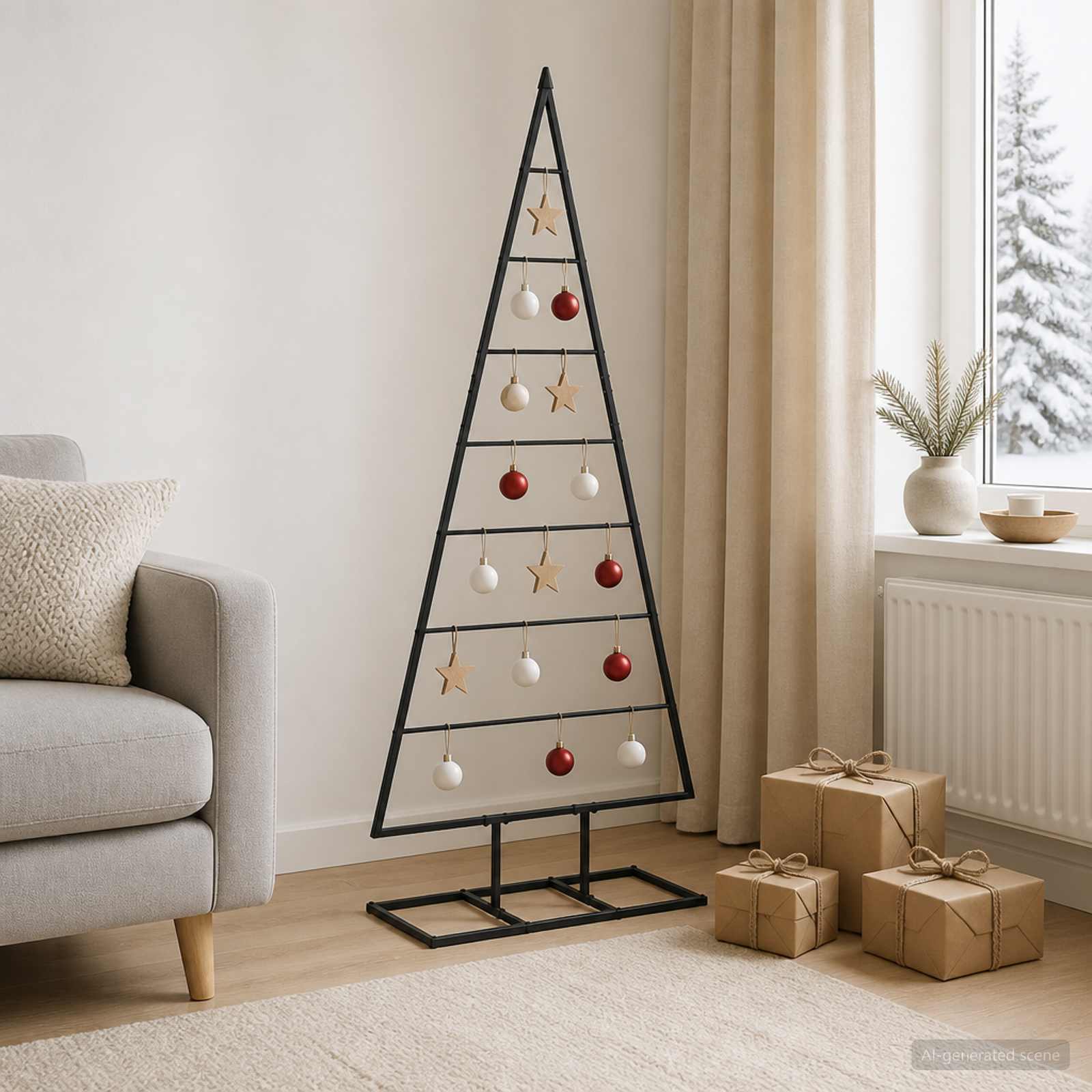 42060078_1.jpg vidaXL Kovový vianočný stromček KUOPIO 150 cm Kov Čierna – Obrázok 1