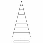 vidaXL Kovový vianočný stromček KUOPIO 210 cm Kov Čierna – Obrázok 4