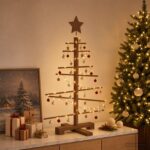 vidaXL Drevený vianočný stromček 75 cm – Obrázok 3