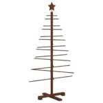 vidaXL Drevený vianočný stromček 125 cm – Obrázok 2