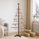 vidaXL Drevený vianočný stromček 150 cm