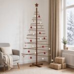 vidaXL Drevený vianočný stromček 180 cm