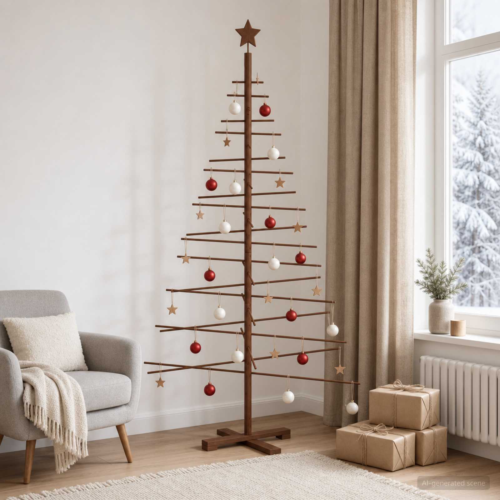 42060349_1.jpg vidaXL Drevený vianočný stromček 180 cm – Obrázok 1