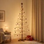 vidaXL Drevený vianočný stromček 180 cm – Obrázok 3