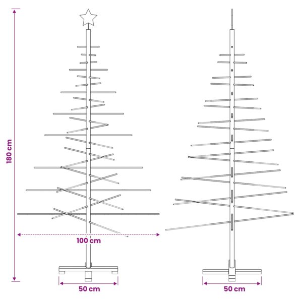 vidaXL Drevený vianočný stromček 180 cm – Obrázok 6