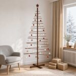 vidaXL Drevený vianočný stromček 210 cm