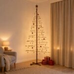 vidaXL Drevený vianočný stromček 210 cm – Obrázok 3