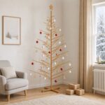 vidaXL Drevený vianočný stromček 240 cm