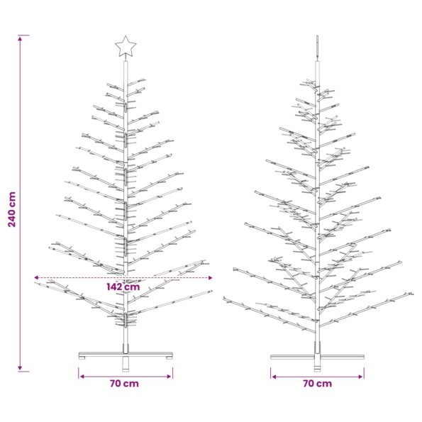 vidaXL Drevený vianočný stromček 240 cm – Obrázok 6