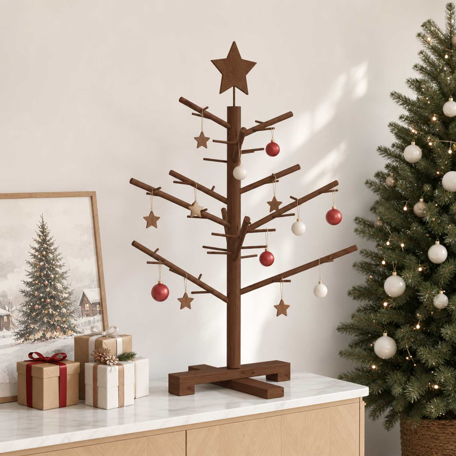 42060352_1.jpg vidaXL Drevený vianočný stromček 75 cm – Obrázok 1