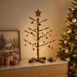vidaXL Drevený vianočný stromček 75 cm – Obrázok 3