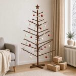 vidaXL Drevený vianočný stromček 150 cm