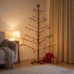 vidaXL Drevený vianočný stromček 150 cm – Obrázok 3