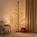 vidaXL Drevený vianočný stromček 180 cm – Obrázok 3