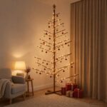 vidaXL Drevený vianočný stromček 210 cm – Obrázok 3