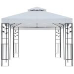 vidaXL Plachta na altánok Biela 300 x 600 cm Polyester
